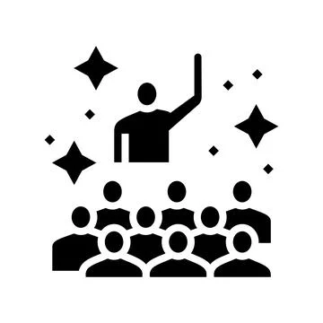 Teamwork soft skill glyph icon vector illustration Stock Illustration