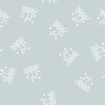 Teamwork soft skill line seamless pattern Stock Illustration