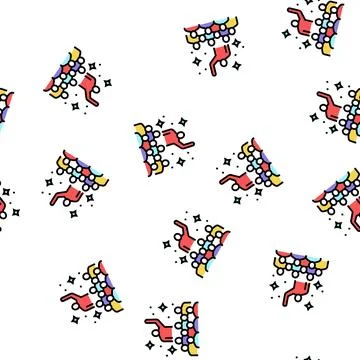 Teamwork soft skill vector seamless pattern Stock Illustration