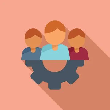 Teamwork solution icon flat vector. Creative business Illustrazione stock