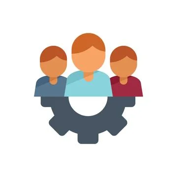 Teamwork solution icon flat vector. Creative business Stock Illustration