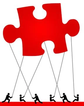 Teamwork solution Stock Illustration