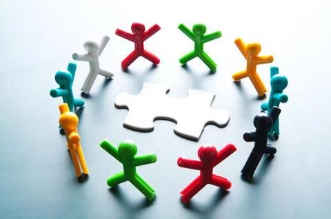 Teamwork for solve problem Foto stock