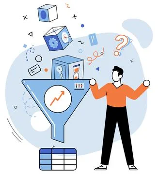 Teamwork solving problems, Business integration, partnership to get optimization Illustrazione stock