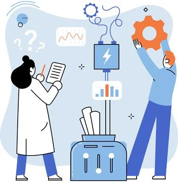 Teamwork solving problems, combining different talents to achieve common goal Stock Illustration