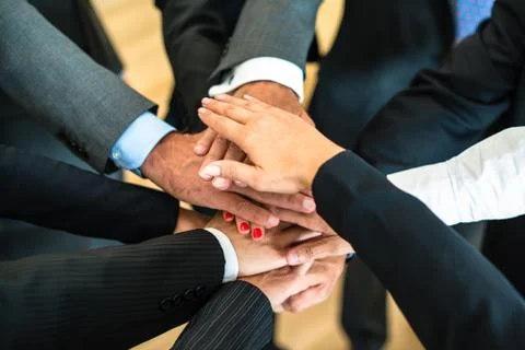 Teamwork - stack of hands Stock Photos