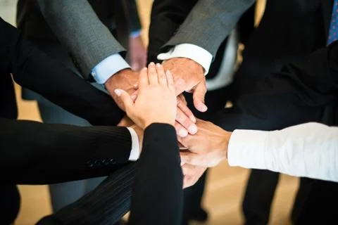 Teamwork - stack of hands Stock Photos
