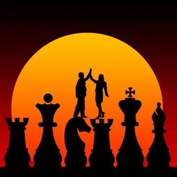 Teamwork strategy Illustrazione stock