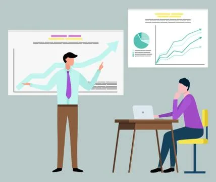 Teamwork Strategy, Rising Graph, Marketing Vector 库存插图