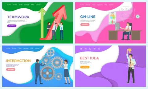 Teamwork Successful Team Working Problem Solving イラスト素材