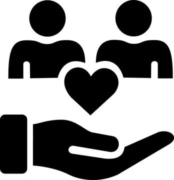 Teamwork support and employee care icon Ilustración de archivo