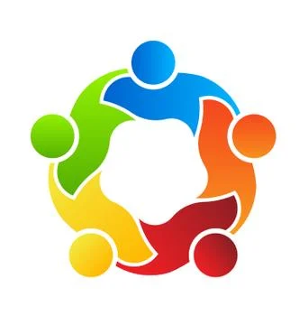 Teamwork Support Group of People Illustrazione stock