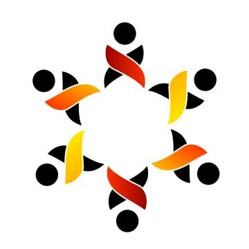 Teamwork support logo or design element  Stock Illustration