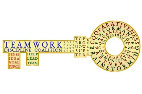 Teamwork Tag Cloud Vector Illustration Stock Illustration