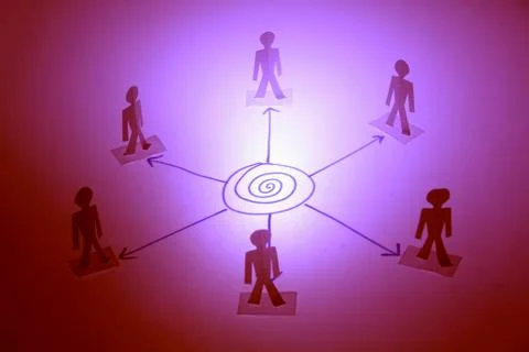 Teamwork target, concept Foto stock