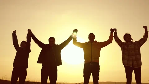 Teamwork. team a community hold hands together unity. group of people hands Video stock 152932500