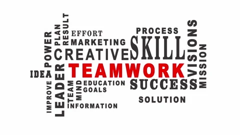 Teamwork team development word cloud. Marketing, business, presentation Stock Footage 269423820