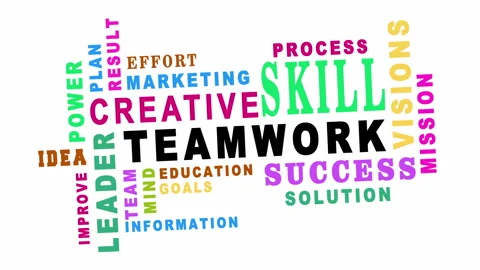Teamwork team development word cloud. Marketing, business, presentation Stock Footage 269427522