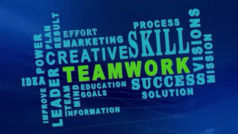 Teamwork team development word cloud. Marketing, business, presentation Stock Footage 269427529