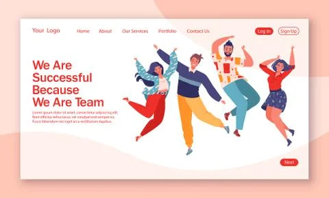 Teamwork theme Stock Illustration