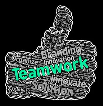 Teamwork Thumbs Up Meaning Unit Organization And Unity Stockillustratie