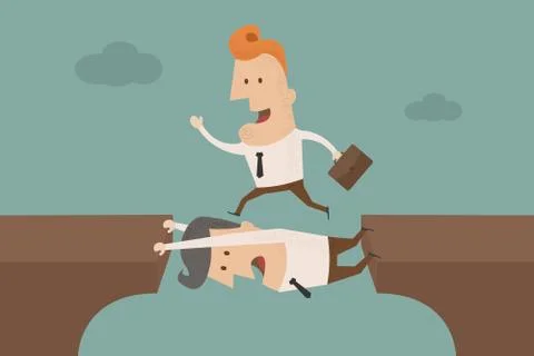 Teamwork with two businessman ,Vector EPS 10 Stock-Illustration