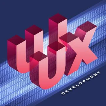 Teamwork UI / UX Developer Stock Illustration