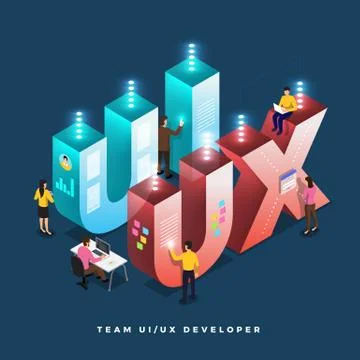 Teamwork UI / UX Developer Stockillustratie