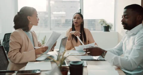 Teamwork, unity and innovation at work by group of business people working Stock Footage 203138305