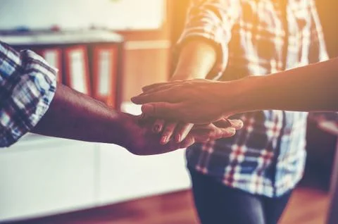 Teamwork Unity in the team 스톡 사진