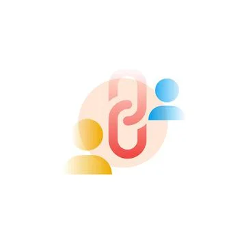 Teamwork. Vector icon in gradient style. Editable illustration Stock Illustration