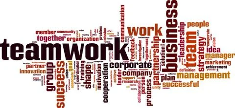 Teamwork word cloud Stockillustratie
