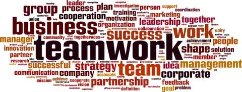 Teamwork word cloud Stockillustratie