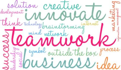 Teamwork Word Cloud Stock-Illustration