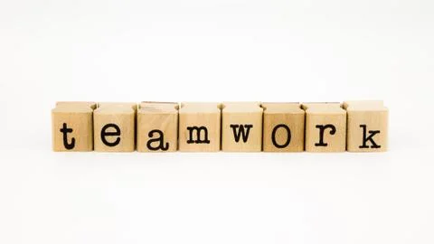 Teamwork wording isolate on white background Stock Photos