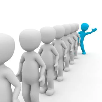 Teamworker blue Stock Illustration