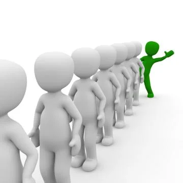 Teamworker green Stock Illustration