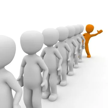 Teamworker orange Stock Illustration