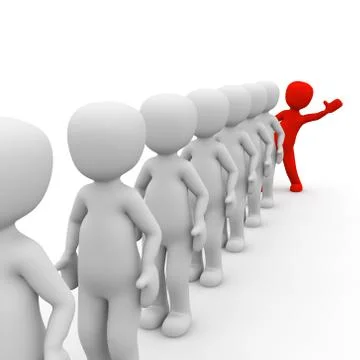 Teamworker red Stock Illustration