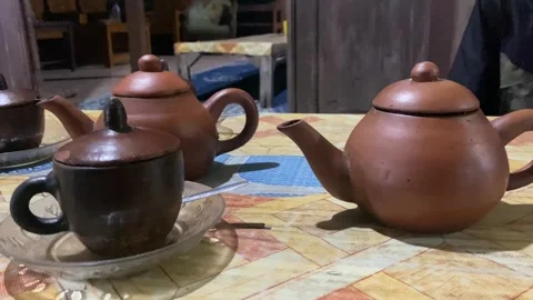 Teapost and cup Stock Footage 302738591