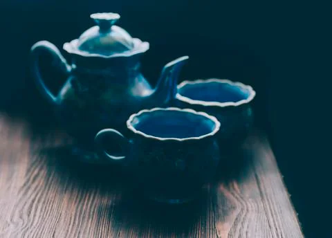 Teapot And Cups Stock Photos