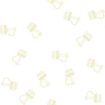 Teapot arabian jug glyph vector seamless pattern Stock Illustration
