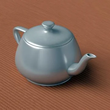 Teapot on a bamboo mat Stock Illustration
