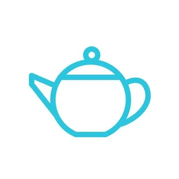 Teapot, From blue icon set. Stock Illustration