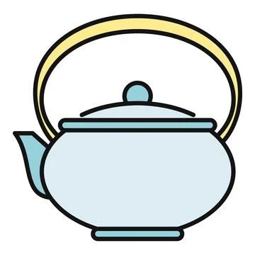Teapot brewing hot beverage icon vector illustration Stock Illustration