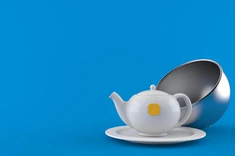 Teapot with catering dome Stock Illustration