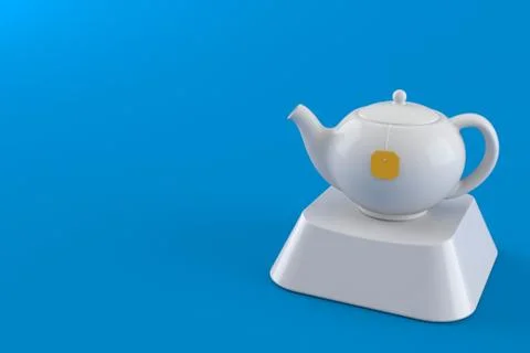 Teapot on computer key Stock Illustration