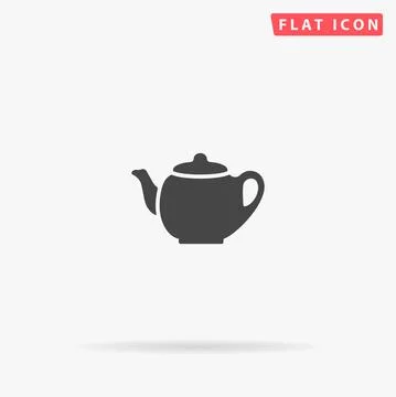 Teapot flat vector icon Stock Illustration