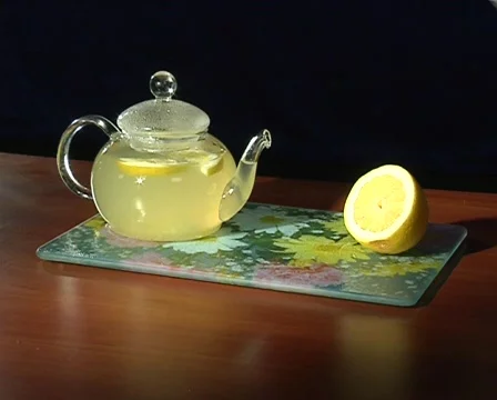 Teapot with ginger tea 스톡 동영상 710346