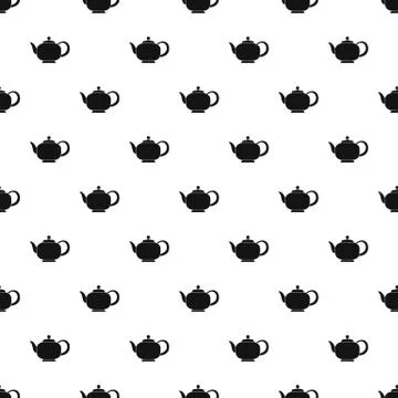 Teapot with handle pattern seamless Illustration